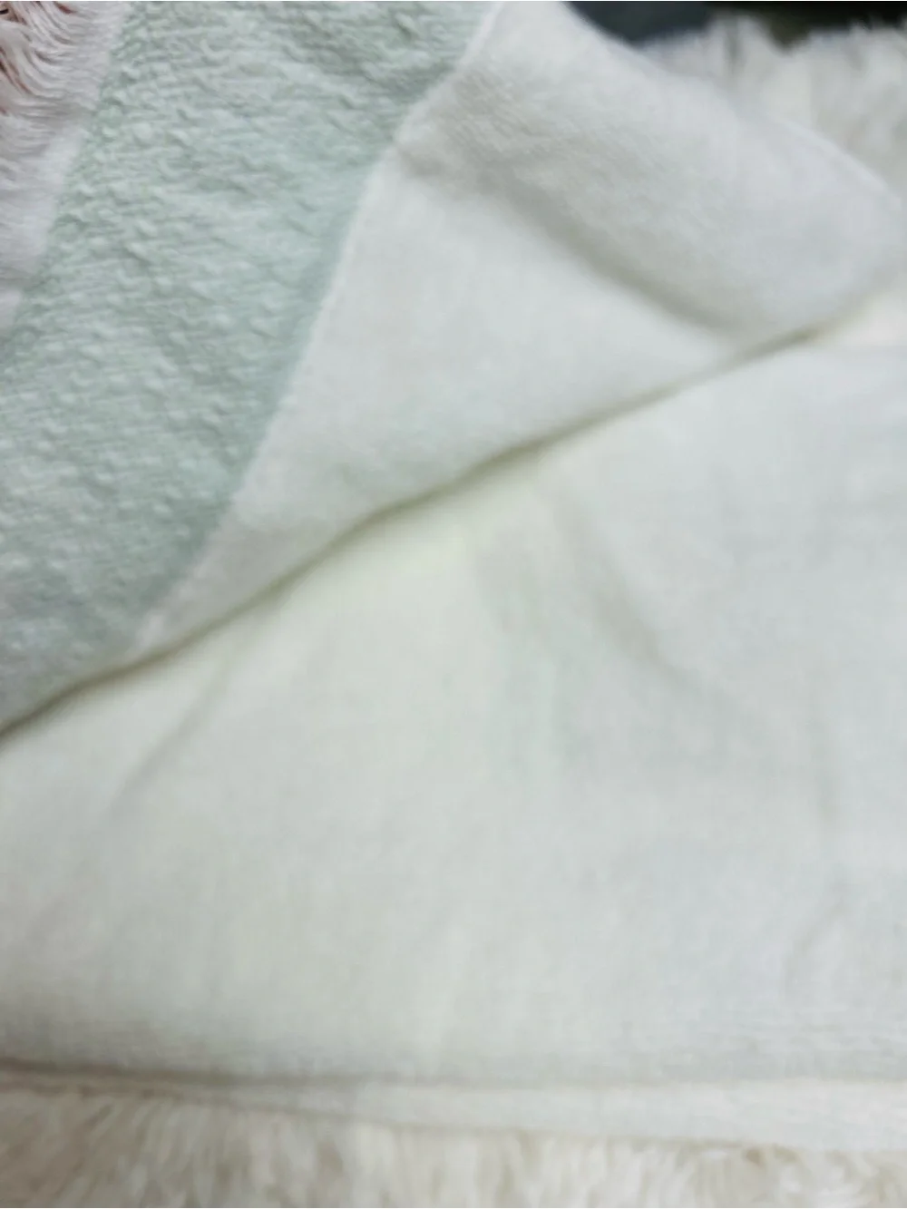 MUNDU Set Of Two Hand Towels - Made In Portugal‎ - 100% Cotton - Green/White